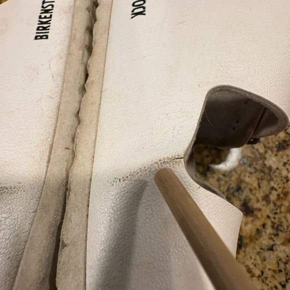 Birkenstock Arizona White Birkoflor Sandals Slides Size 41 US Wmns 10-10.5 Wide - Picture 5 of 11